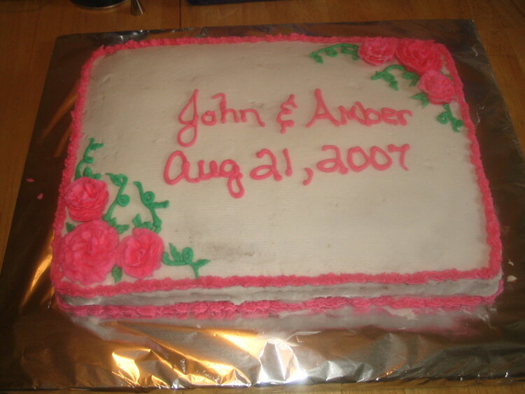 Sheet cake for brothers wedding