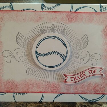 Baseball Thank You card