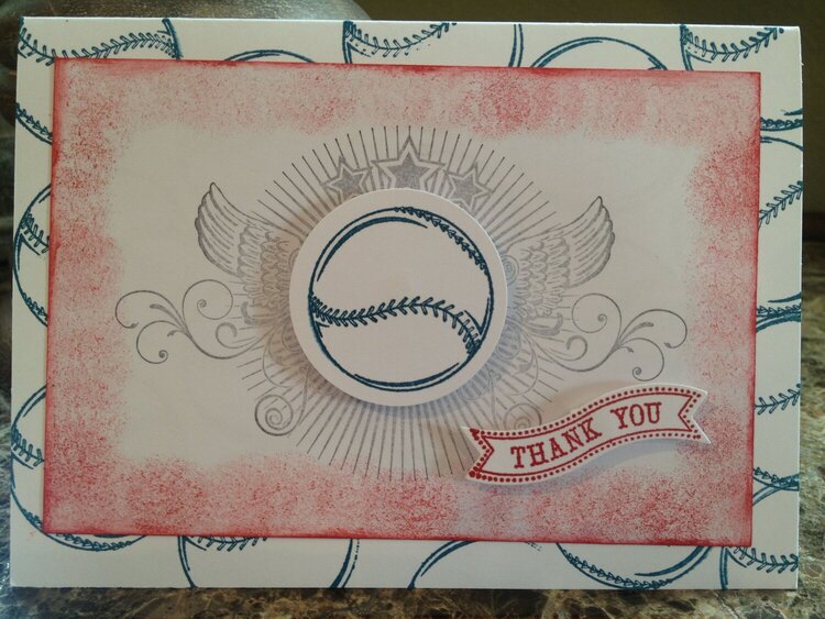 Baseball Thank You card