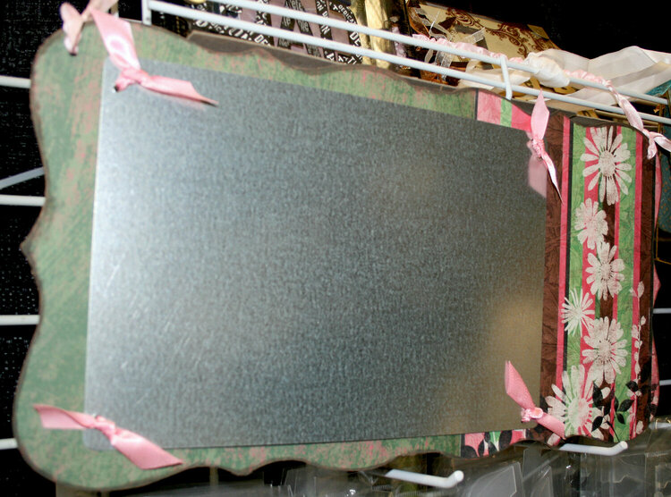 Metal Message Board using Teresa Collins&#039; Bracket Covers