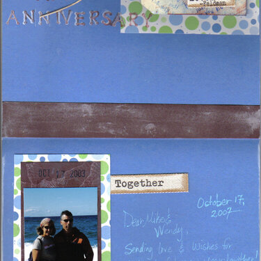 Wendy &amp; Mike Anniv. Card Inside