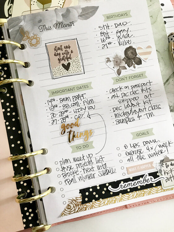 October in my Carpe Diem Planner