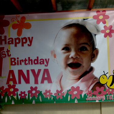 1st birthday invitation of Anya Feraren