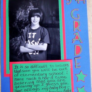 Tim&#039;s Fifth Grade Photo