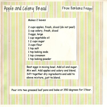 Apple and Celery Bread