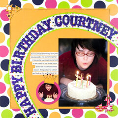 Happy Birthday Courtney - 12X12 Layout
