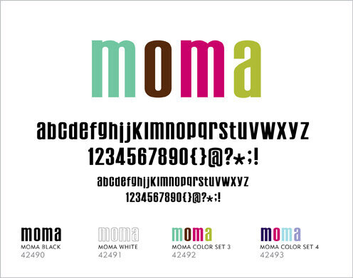 Remarks Sticker Books - MoMA Font