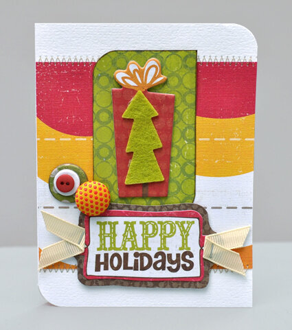 Crate Paper &quot;HAPPY HOLIDAYS&quot; card by Amy Heller