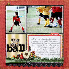 Crate Paper "kick that ball" layout