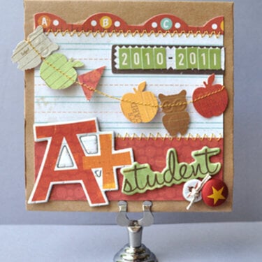 Crate Paper School Spirit Collection &quot;A+ student&quot; card by Amy Heller!