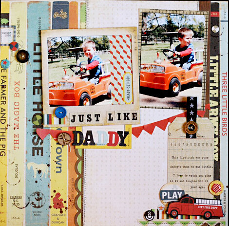 Crate Paper &quot;just like Daddy&quot; layout