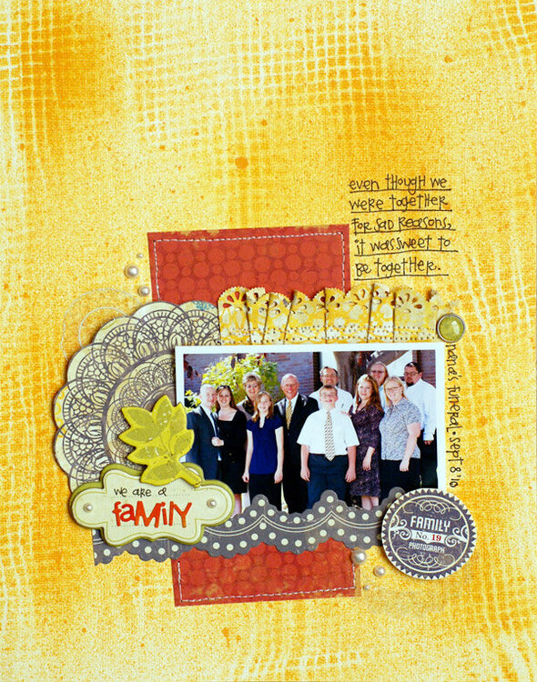 Crate Paper &quot;we are a family&quot; layout by Larissa Albernaz