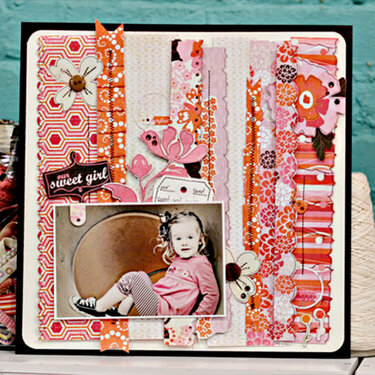 sweet girl using Pink Plum by Crate Paper