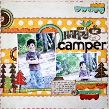 Crate Paper &quot;Happy Camper&quot; layout by Lori Gentile