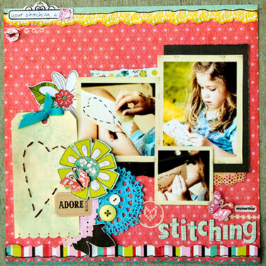 Crate Paper Layout by Lucy Edson using the Paper Doll CoOllection