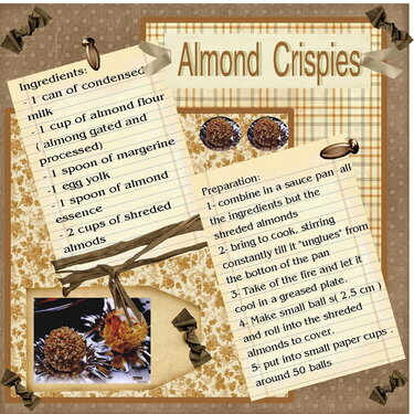 Almond crispies treats