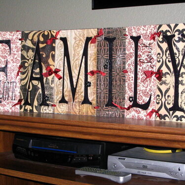 Family Chipboard Letters