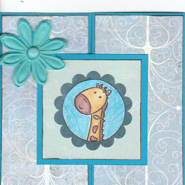 A giraffe card