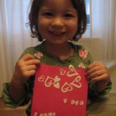 Lydianas Valentines Card for Papa