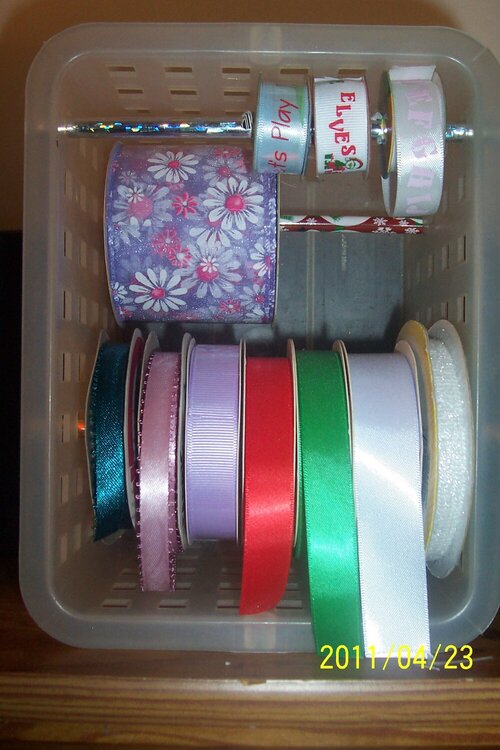 My new innovative ribbon storage!!