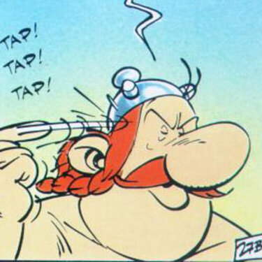 Obelix doing his favourite thing.