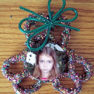 Ornament made by my daughter.