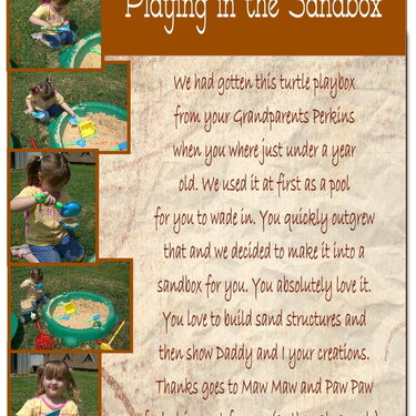 Playing in the Sandbox