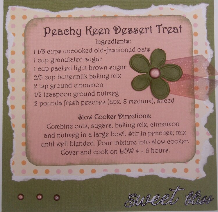 Peachy Keen Dessert Treat