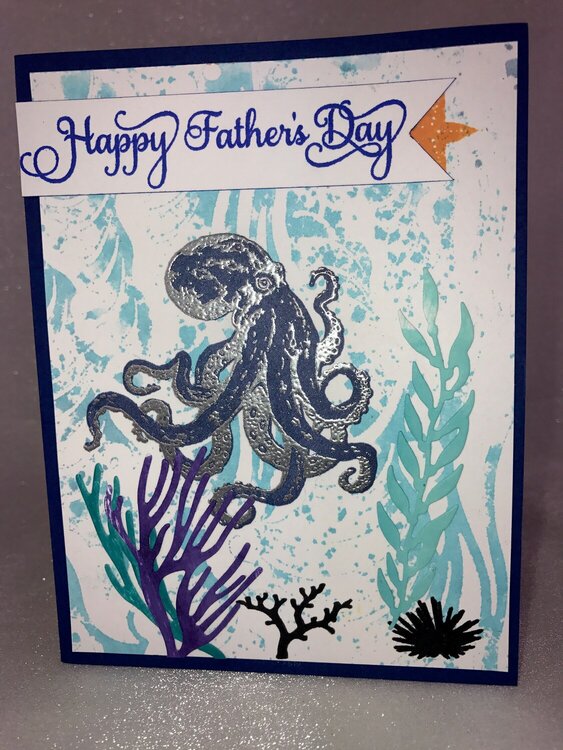 Fathers Day Card Blue