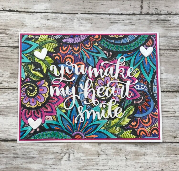 You make my heart smile card