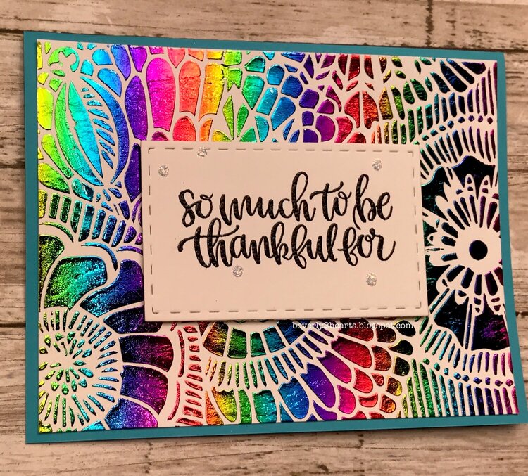 Deco Foil Thankful Card