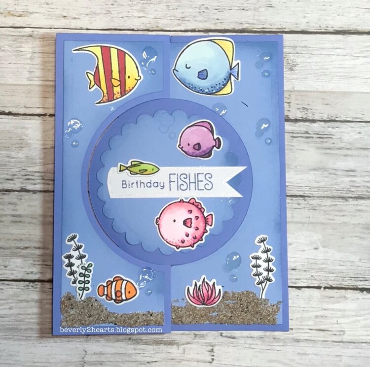 Birthday Fishes Flip It Card