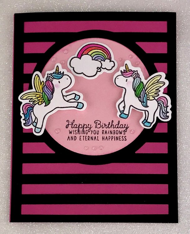 Rainbows and Unicorns Birthday Card