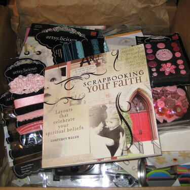 opening the box with my goodies!