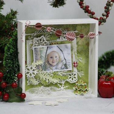 Winter Lili-layout in the frame &quot;shadow box&quot;