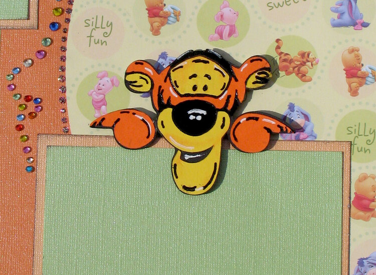 Tigger head paper piecing