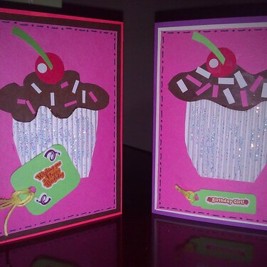 cup cake birthday cards~