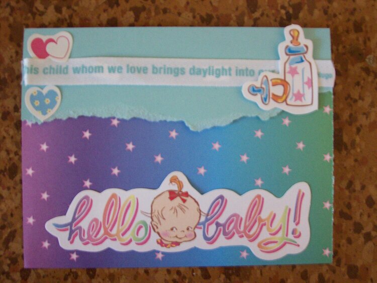 Hello baby card~
