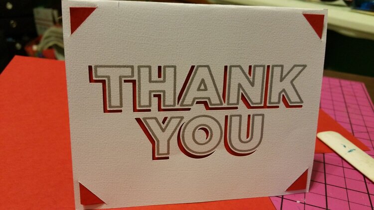 thank you card - white