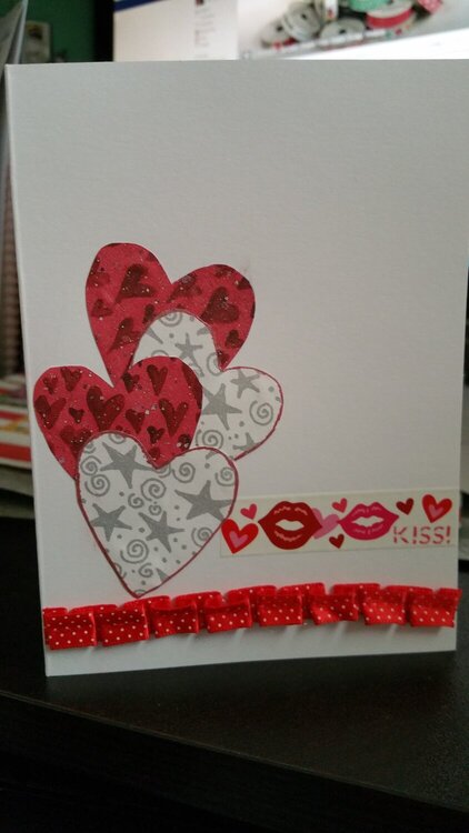 kiss valentines card