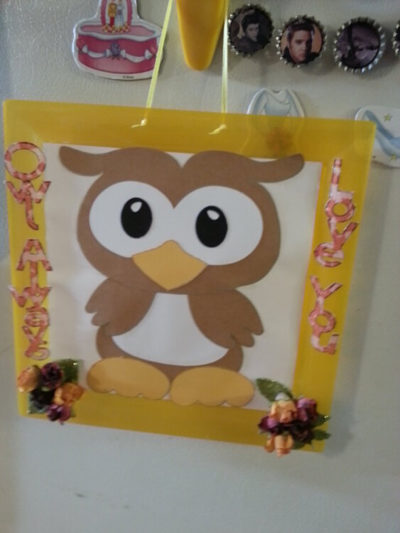 owl always love you-altered plate