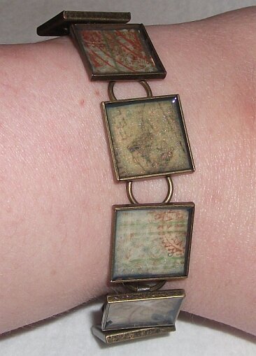 Scrapbooked Vintage Look Bracelet
