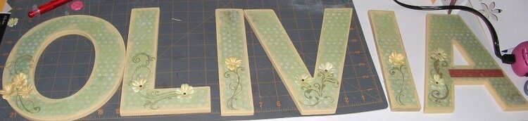 Altered Chipboard Letters