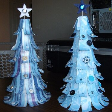 Paper Christmas Trees - my set