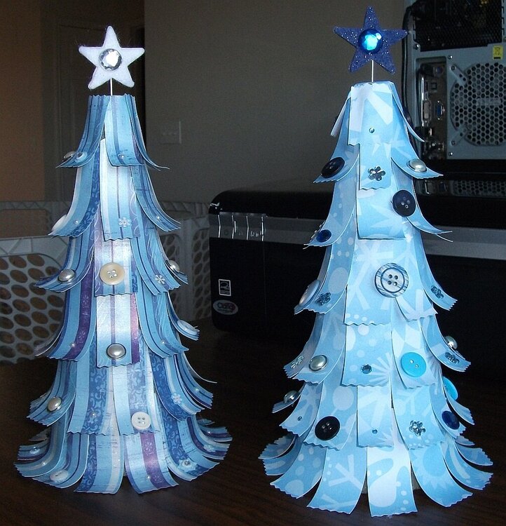 Paper Christmas Trees - my set