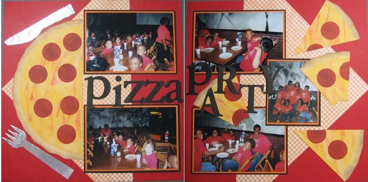 Pizza Party - 2 page spread