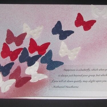 Butterfly Birthday Series - Red, White and Blue Birthday