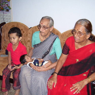Disha with granny, aunt and niece