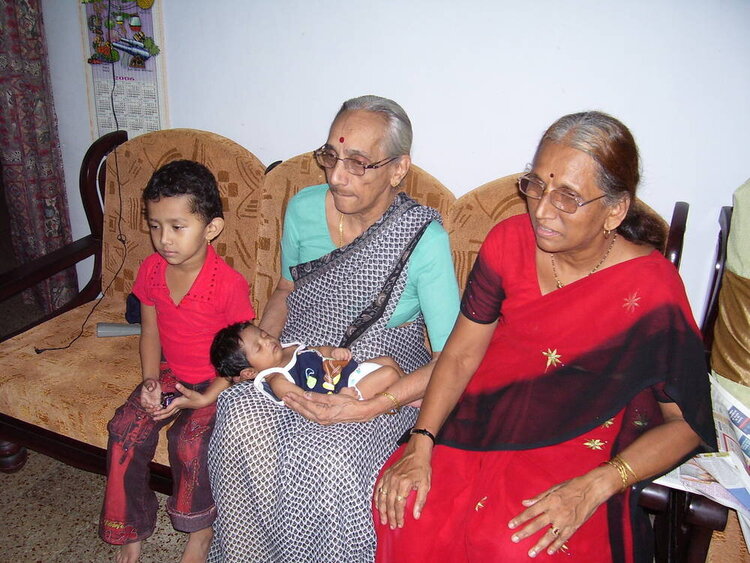 Disha with granny, aunt and niece