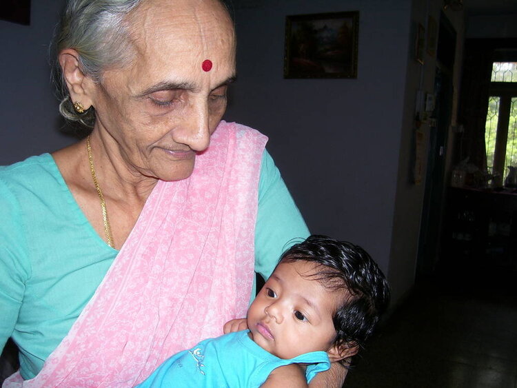Disha with maternal Granny